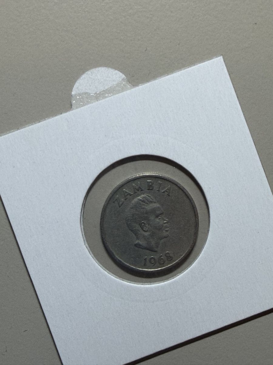 Alle Münzen: Zambie - 5 Ngwee - 1968 – Gebraucht aus Payerne von Mike1682 1