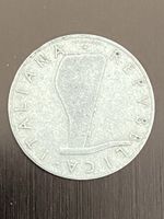 Italie, Rare 5 lire 1954 firma distante dal bordo,Aluminium