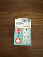 Reiseadapter Steffen UK auf Schweiz neu in OVP weiss