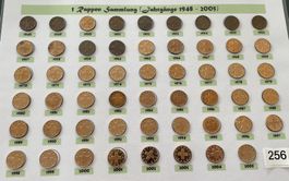 (Nr. 256) 1 Rp. Sammlung von 1948 - 2005 + 2 Rp 1948-1974