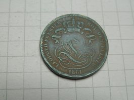 Belgien 1 Centime, 1861 Rarität!