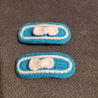 Handgemachte Haarspangen blau
