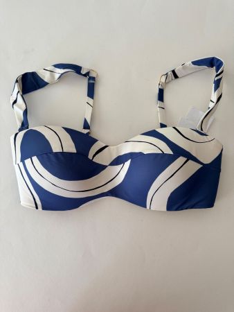 TRIUMPH, Bikini-Top SUMMER ALLURE, Grösse 38D, Blau/Weiss