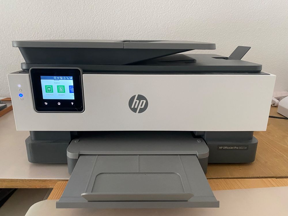 HP Officejet Pro 8022e mit 1 Satz Original HP-Farbpatronen (Gebraucht ...