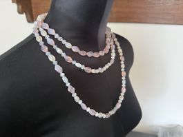 Vintage Opalglas-Kette – Neu aufbereitet mit 925 Silber