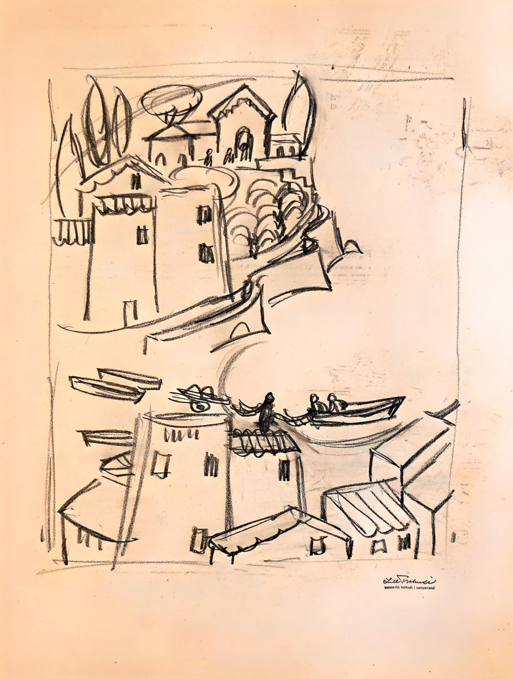 Gemälde: Lill Tschudi  Original 45x33cm – Gebraucht aus Emmenbrücke von Kunstankaufverkauf 1