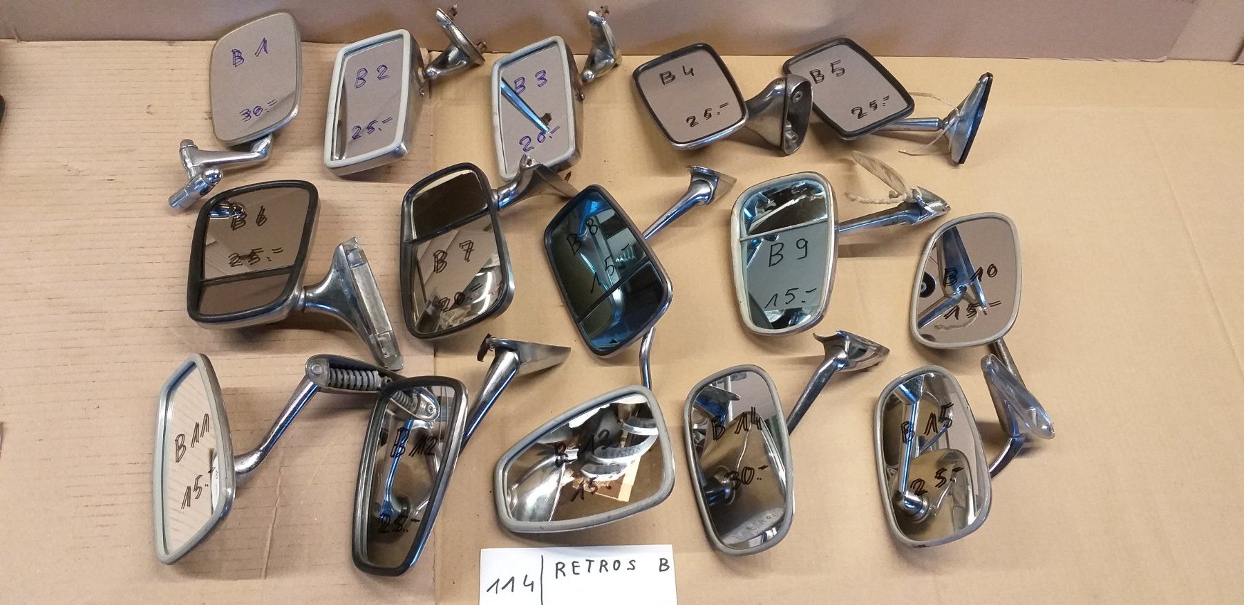 Tutti pezzi di ricambio auto: RETROVISEURS VOITURES OLDTIMER  1 Pc. A CHOIX sur env 60 Pc. – Usato da cortébert venduto da rlv 2