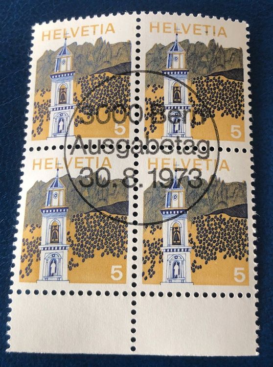 Tutti i francobolli: 4 er Block Nr.573 mit Vollstempel  Bern – Usato da Aarau venduto da Billa007