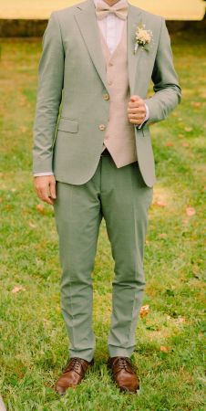 Pantalon de costume neuf Italian Suits - Taille 46 (S) slim
