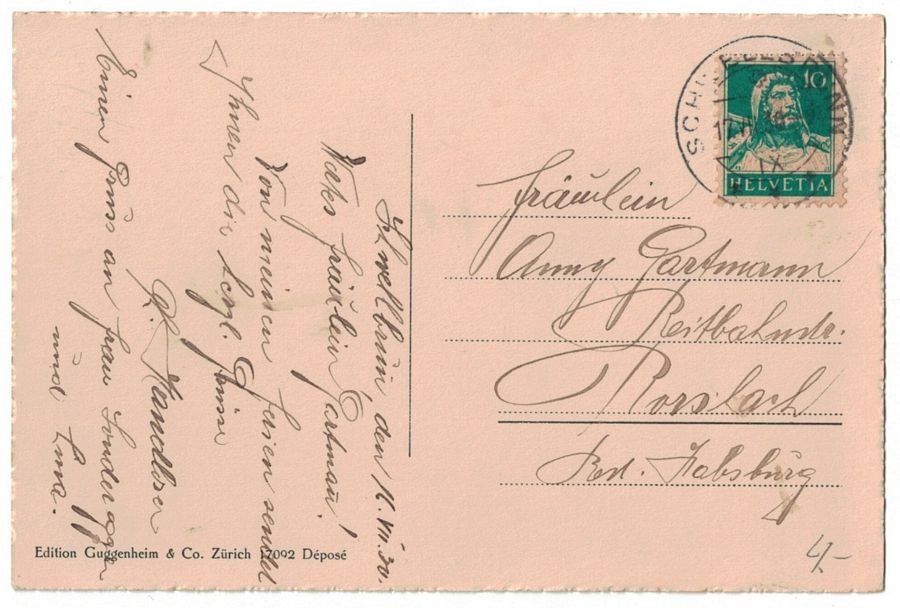 Ansichtskarten: Schwellbrunn, gelaufen 1930 – Gebraucht aus Frauenfeld von POML 1