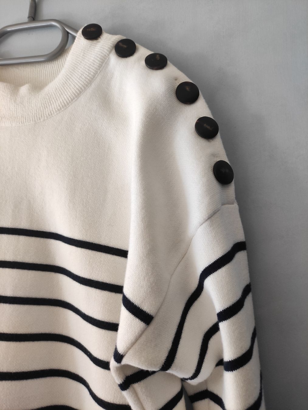 Sezane Vestiti: Robe pull rayée Sézane blanc/marine T.S. bon état – Usato da Granges VS venduto da patia58 1