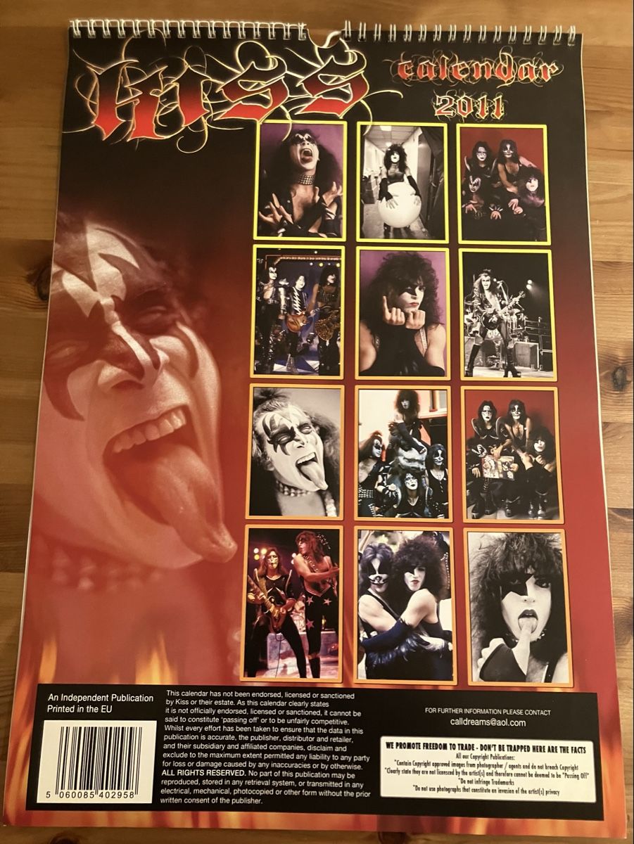 Calendari: Kiss kalender – Usato da Bettwiesen venduto da jum_kq5y 1