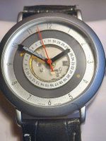 Eine Werbeuhr / Montre pub new battery/new bracelet