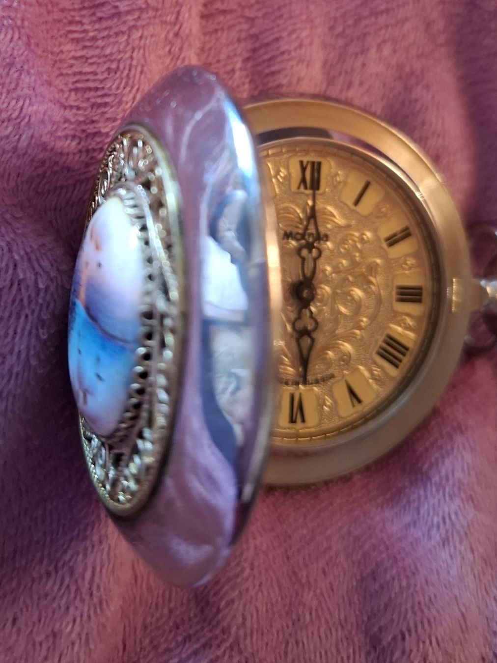 Orologi: MECH.TASCHENUHR MIT EMAILLE EINLAGE LANDSCHAFT – Nuovo (secondo la descrizione) da Gretzenbach venduto da schibaya 3