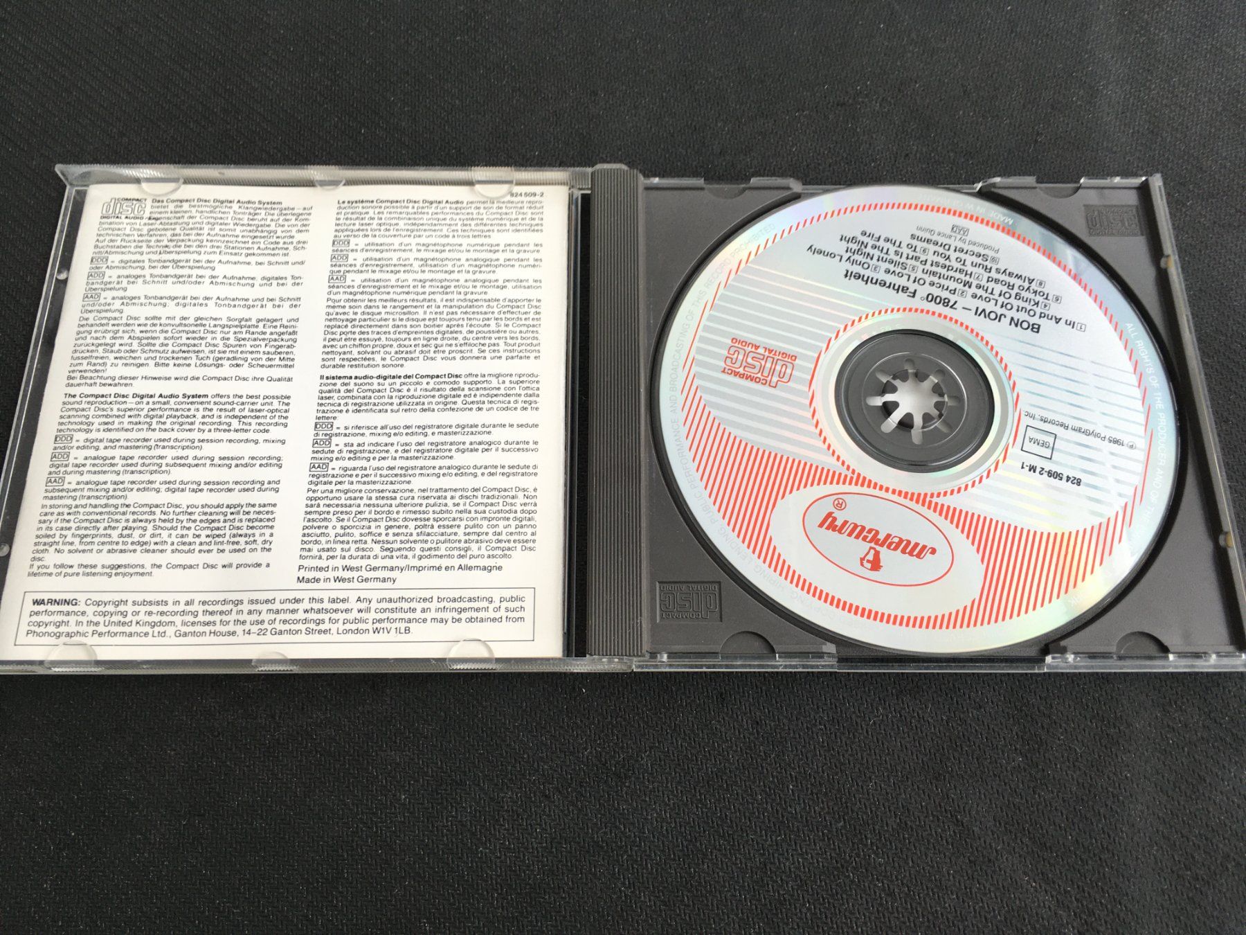 CD: Bon Jovi - 7800 Fahrenheit -CD- – Usato da St.Gallen venduto da MedienJoe 1