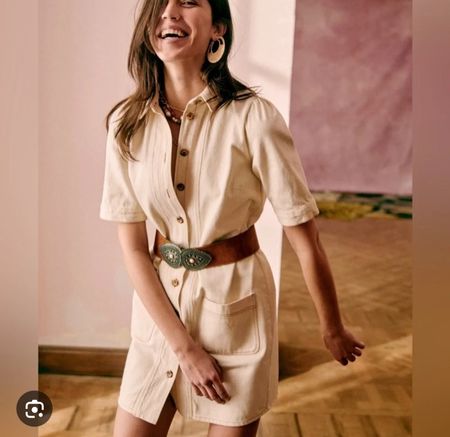 Sezane Almette dress in Ecru size 36