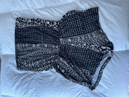 Jumpsuit d'été noir et blanc à motifs - Taille M ☀️