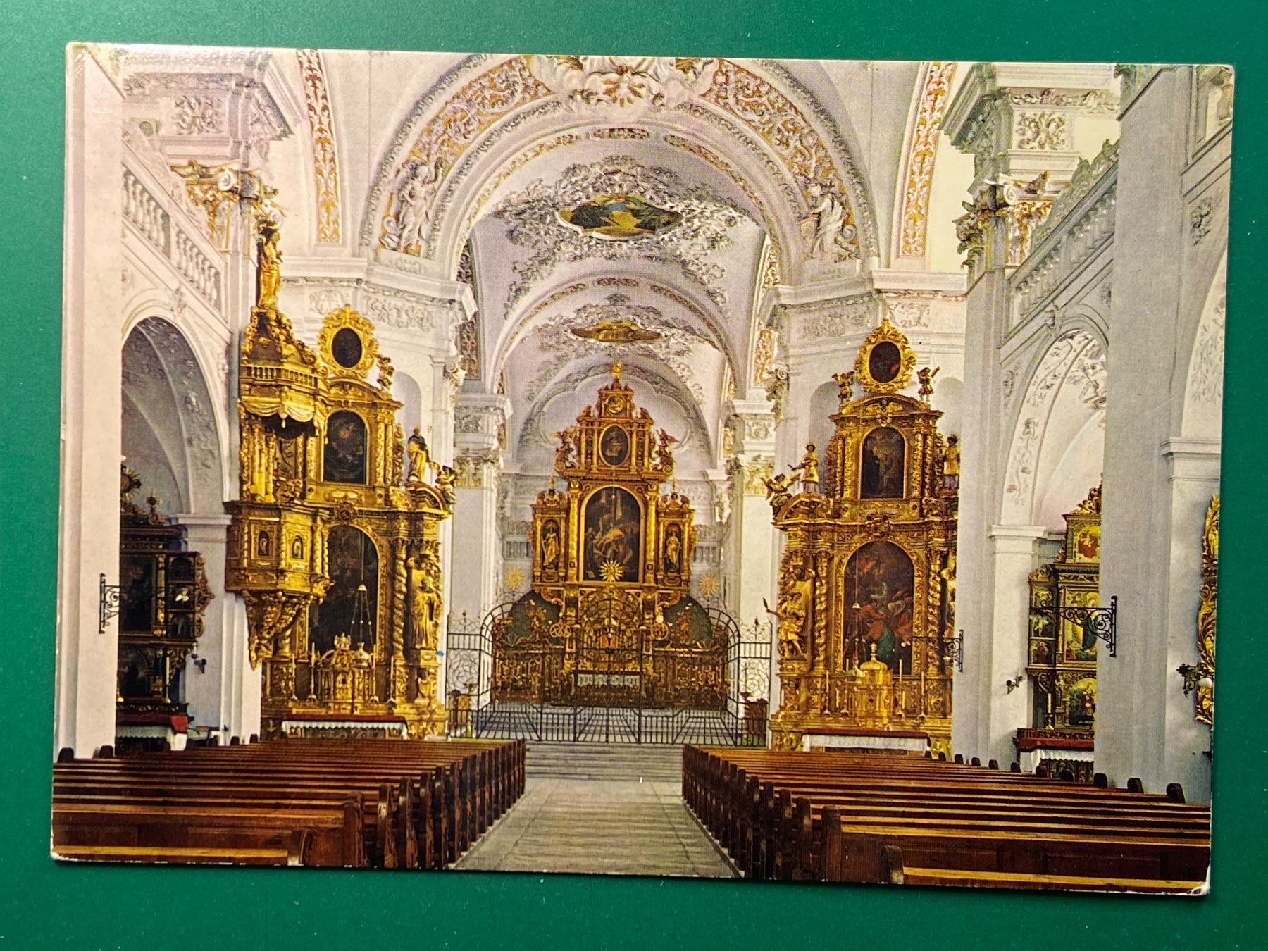 Cartoline postali: Disentis - Inneres der Klosterkirche – Usato da Steg VS venduto da _vinci_