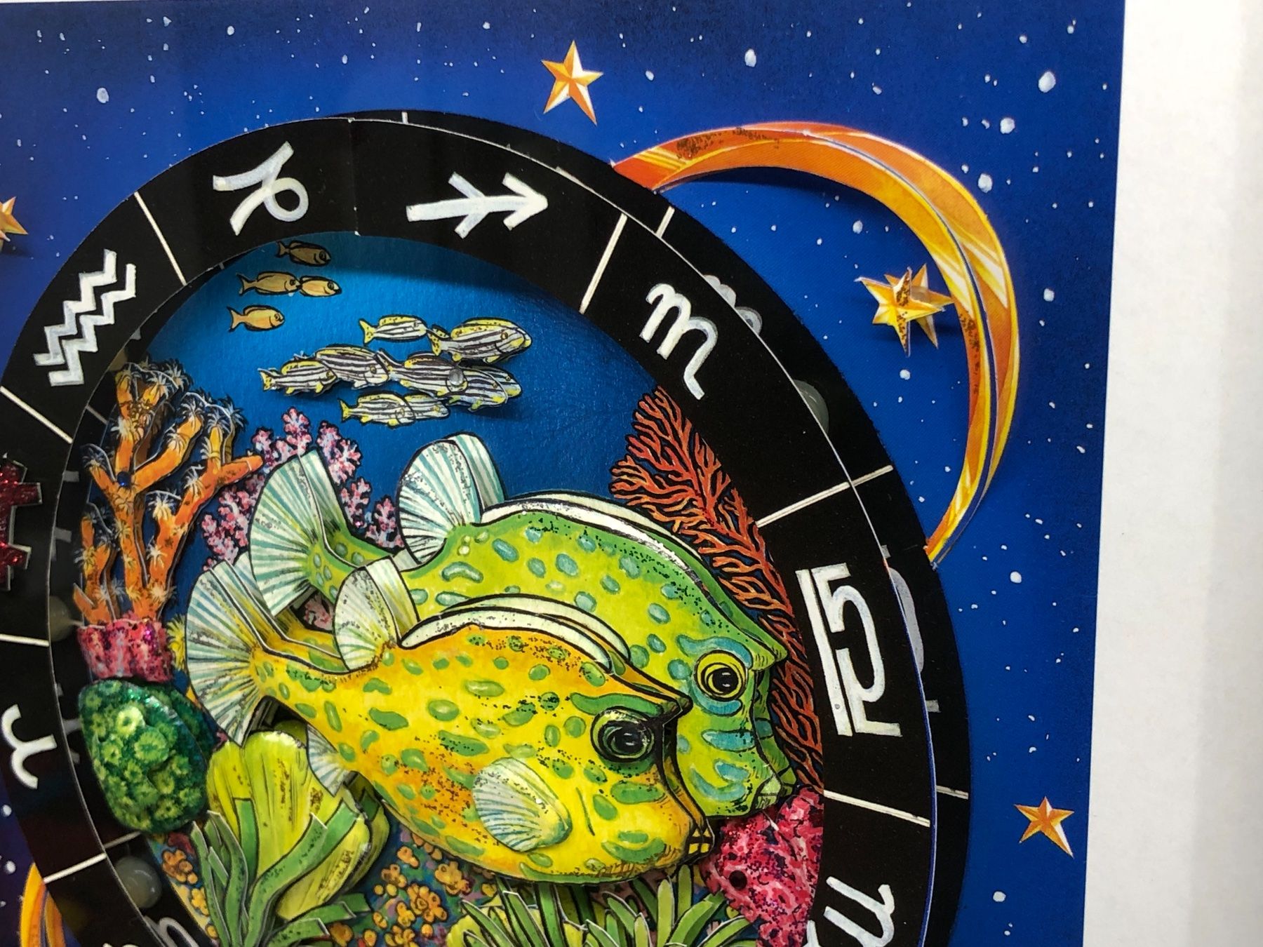 Dipinti: 3D Bild / Sternzeichen Fische / 40x40cm - Silber – Nuovo e nell'imballaggio originale da Bergdietikon venduto da Garak 4
