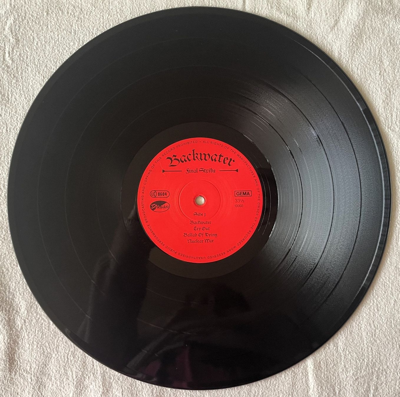 Schallplatten: Backwater - Final Strike - LP - 1986 - First Press  Disaster – Gebraucht aus Uster von Zardodel 2