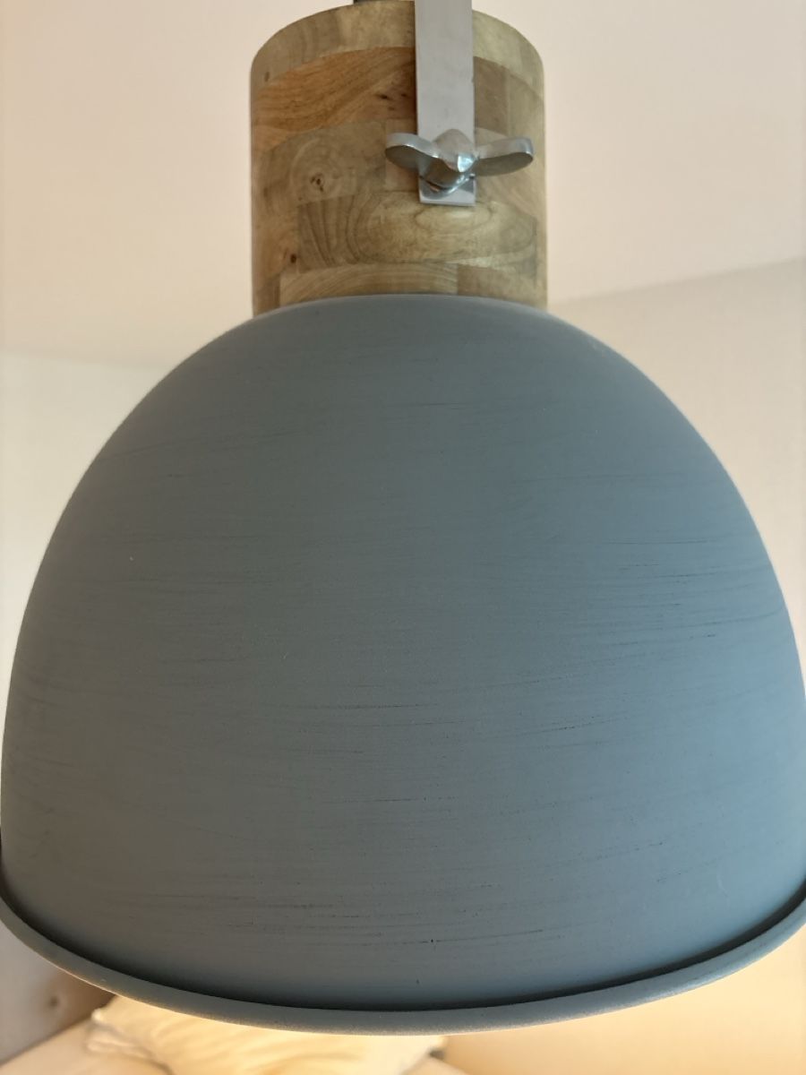 Lampadari & plafoniere: Pendelleuchte Metall Holz grau – Usato da Oberengstringen venduto da tal_t5f9
