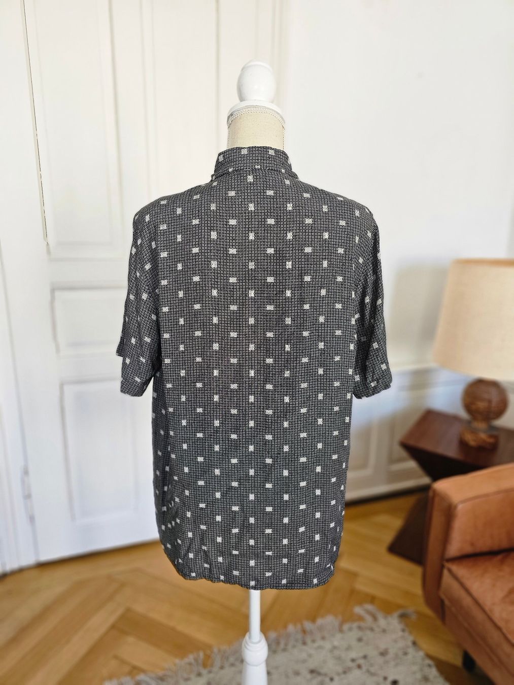C&A Blusen: Vintage Bluse, schwarz-weiss gemustert, Gr. M/L – Gebraucht aus Ried-Brig von Zzyzx 3