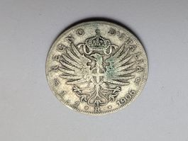 🇮🇹 Italy 1 lira 1906 (rarer) Silver 5g