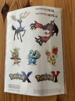 Pokemon X und Y Stickerbogen Nintendo 3DS Neuwertig