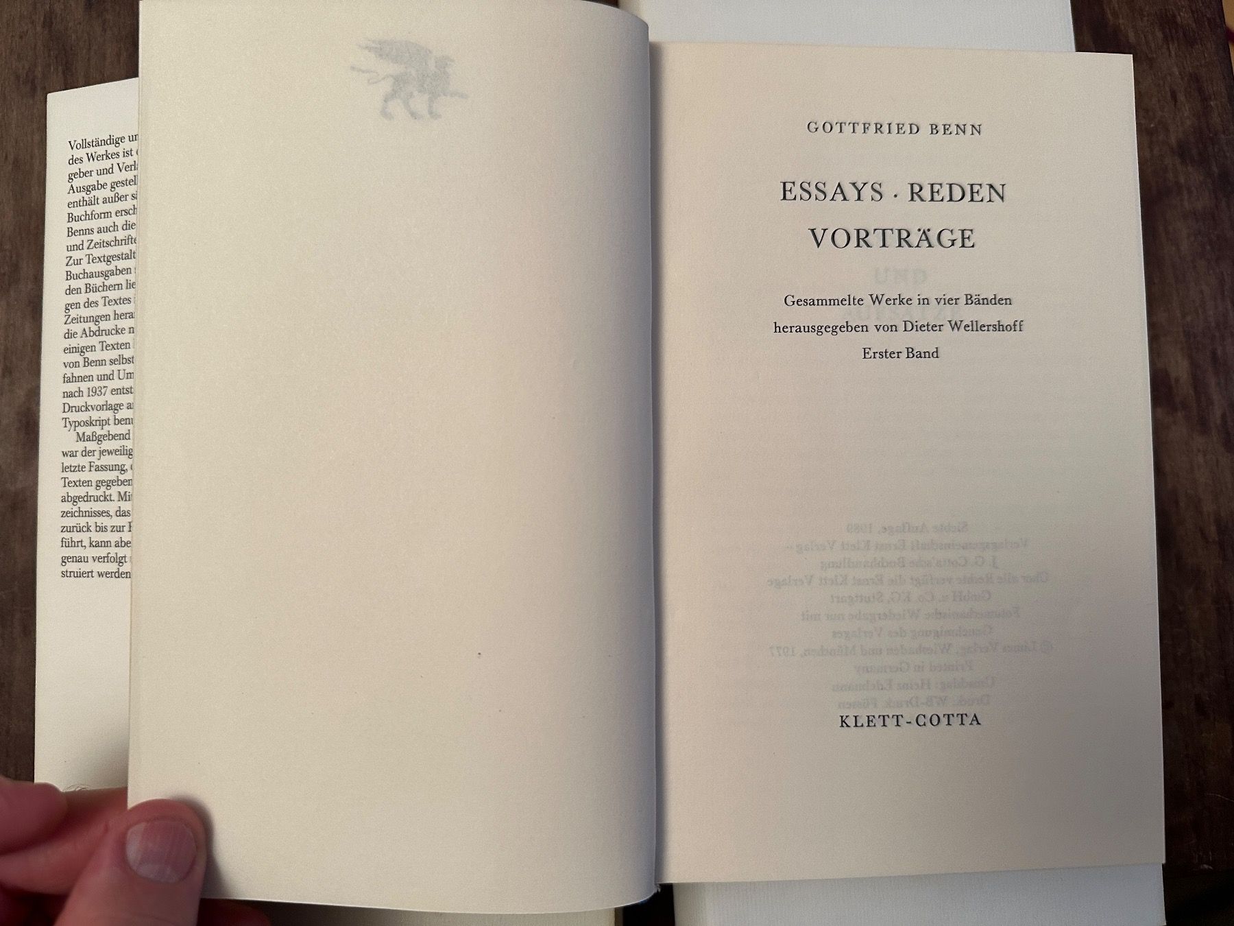 Libri: Gottfried Benn: Gesammelte Werke. 4 Bde. – Usato da Zürich venduto da allp 3
