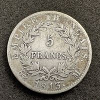 5 Francs Silber Frankreich 1813 M - Napoleon