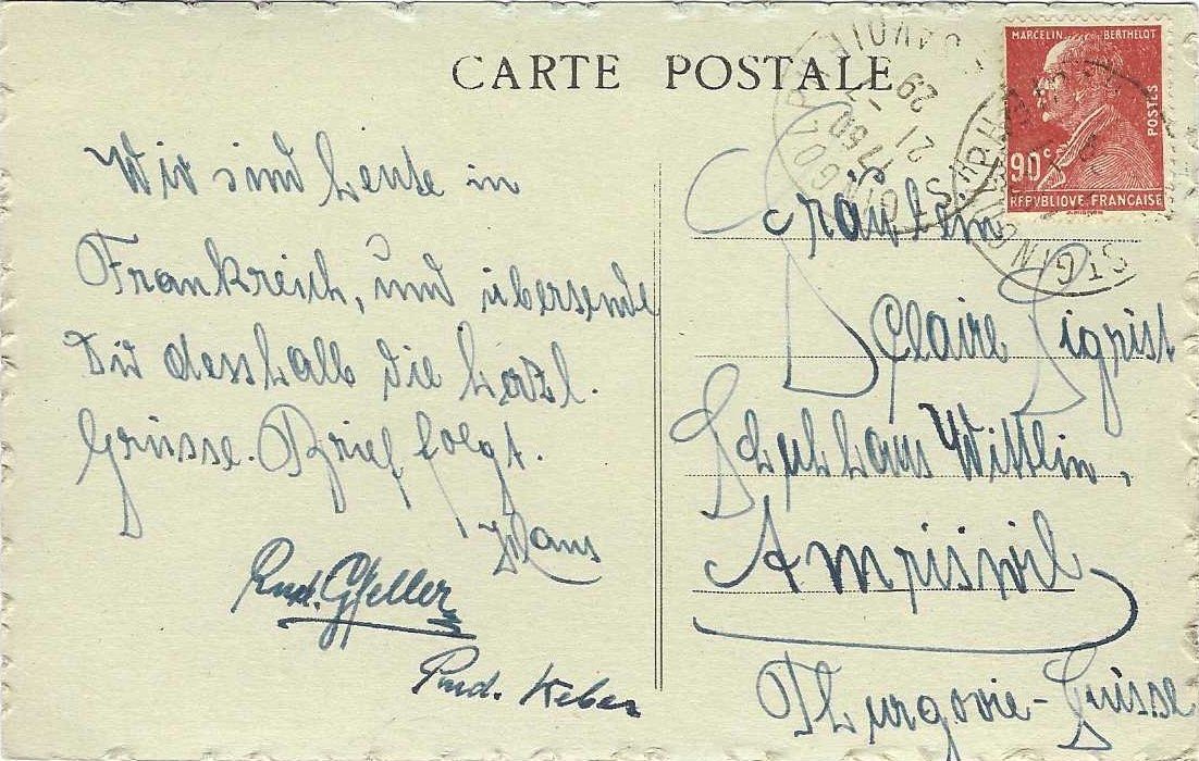 Cartoline postali: St-Gingolph La Frontière 1929 animée douanier oldtimer – Usato da Brenles venduto da hello1063 1