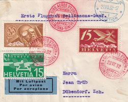Europa-Rundflug Bellinzona - Genf 1932