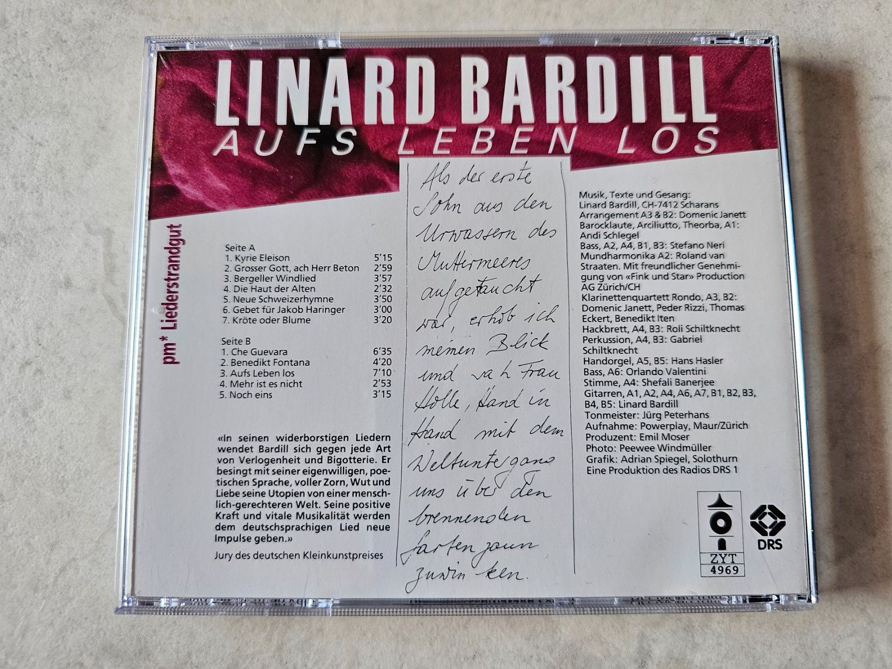 CD: Linard Bardill  -  Aufs Leben los – Usato da Schneisingen venduto da backstore24 1