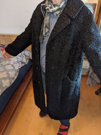 Persianer Echtpelz Mantel & Mütze, Top Zustand