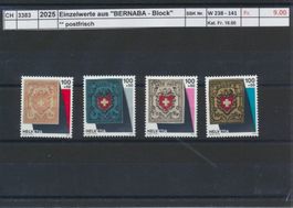 2025 Einzelwerte aus "BERNABA - Block", ** postfrisch