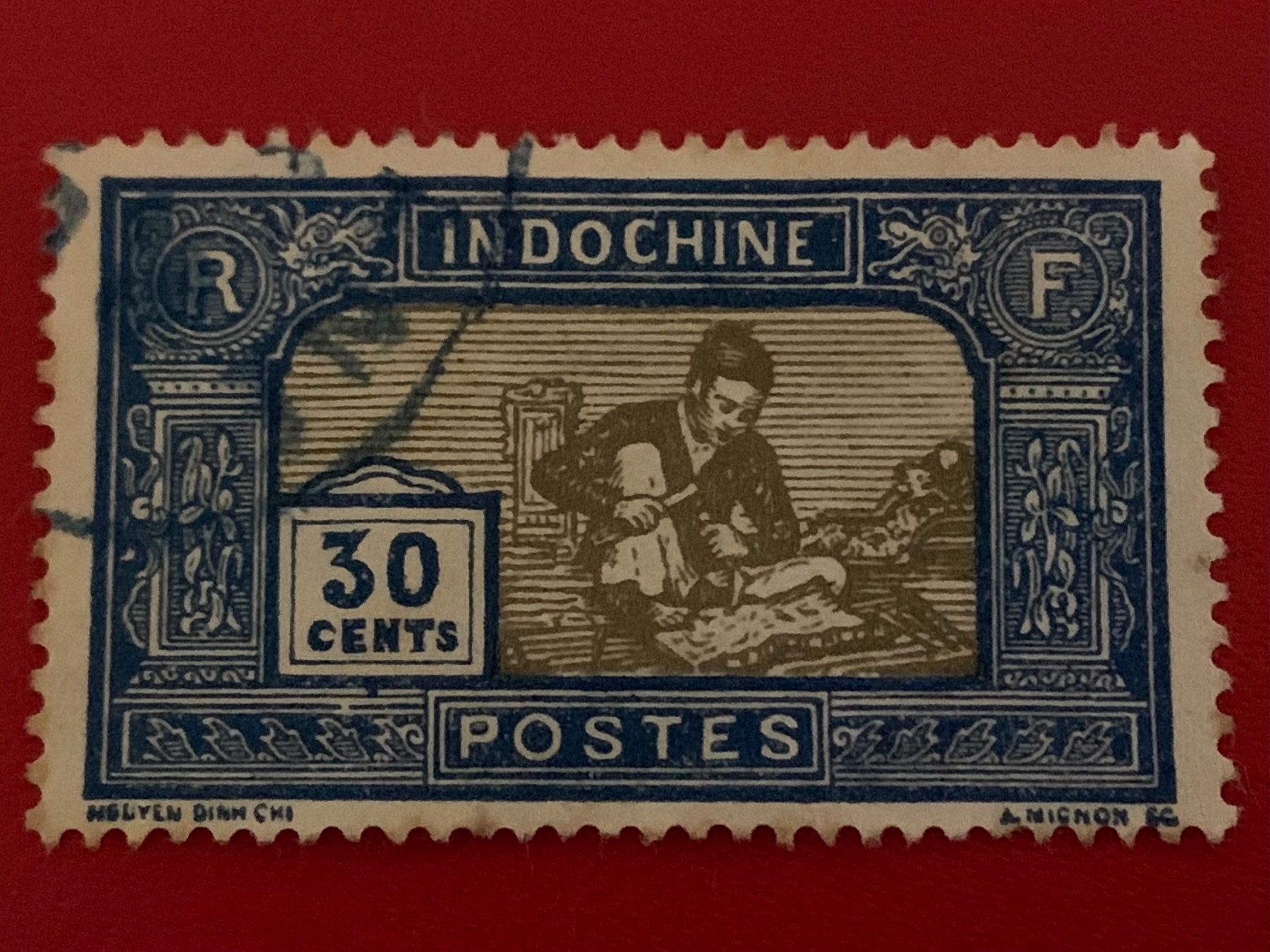 Alle Briefmarken: Timbre - Indochine – Gebraucht aus Petit-Lancy von Solcarm