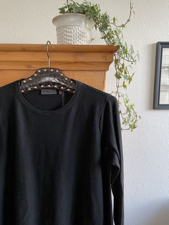 Minimum | Schwarzer Strickpullover | Wolle | Grösse S