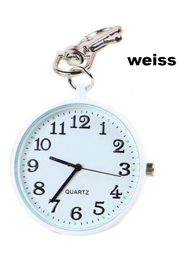 Orologi: Quarz Anhänger-Uhr weiss – Nuovo e nell'imballaggio originale da Diepoldsau venduto da preisparadies-ch 1