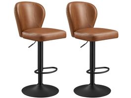 2er Set 360° drehbarer Barhocker Barstuhl Rückenlehne ECCO