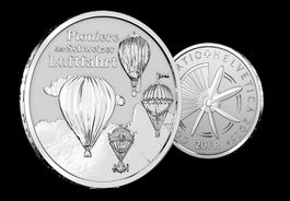 Münze "Pioniere der Schweizer Luftfahrt" Silber 2025 Proof