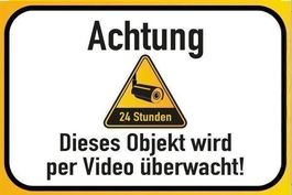 Blechschild-ACHTUNG-OBJEKT WIRD VIDEOÜBERWACHT