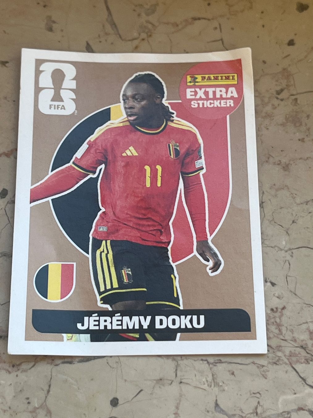 Panini Sammelbilder & Trading cards: Panini 2026 Extra Sticker Jérémy Doku – Neu (gemäss Beschreibung) aus Basel von raj_fl8m