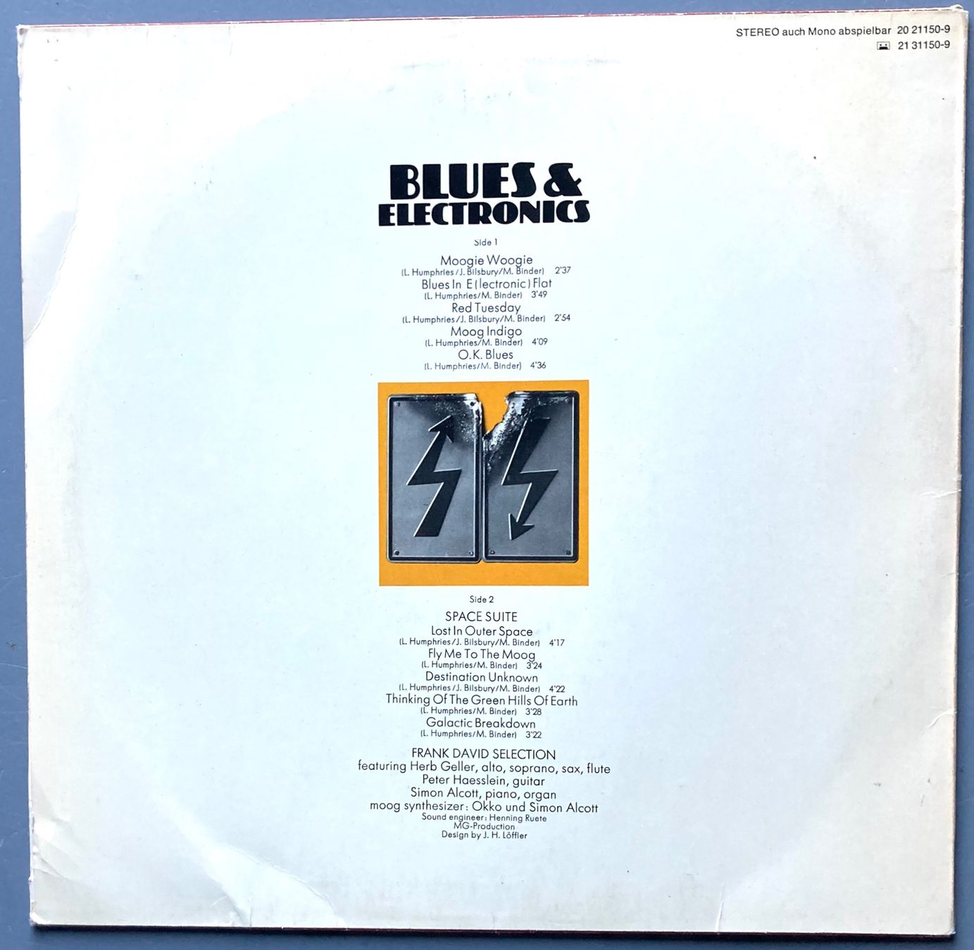 Vinyles: FRANCK DAVID SELECTION - BLUES & ELECTRONICS – D'occasion à Poliez-Pittet par Newtown-Records 1