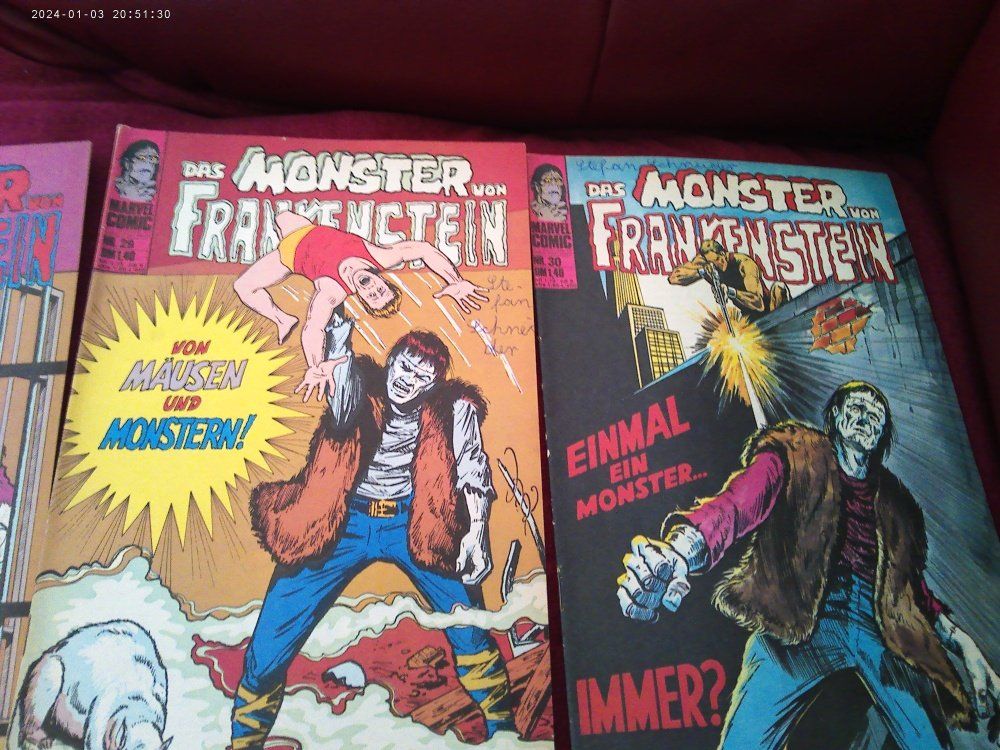 Fumetti: 5 X COMIC: Das Monster von Frankenstein" WILLIAMS VERLAG – Usato da Volketswil venduto da nemo2000 2