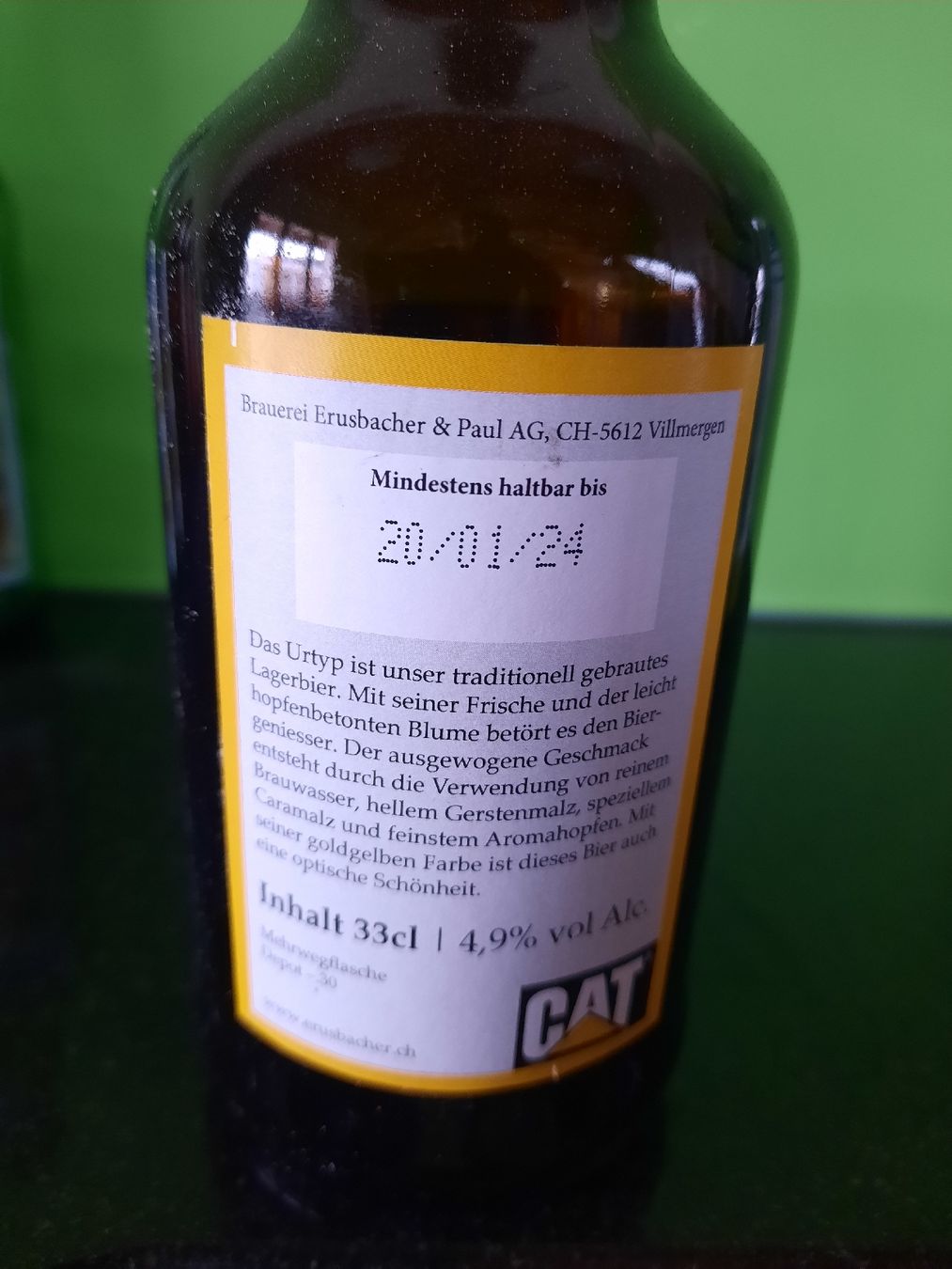 Bicchieri, Caraffe & Bottiglie: CAT Caterpillar Bierflasche leer – Usato da Wattwil venduto da Parase 3