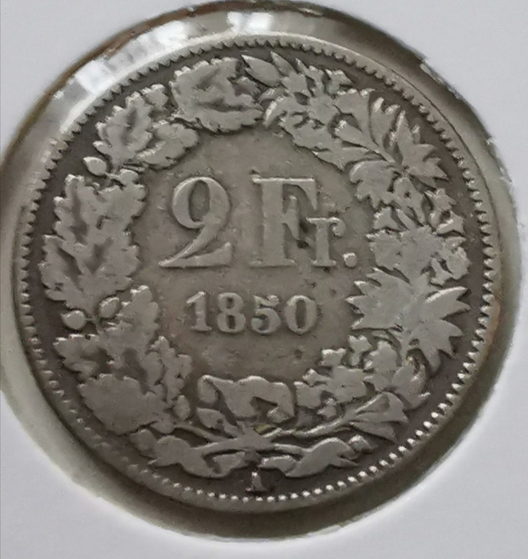 Tutti le monete: 2 Franken 1850 – Usato da Zürich venduto da turbopuz