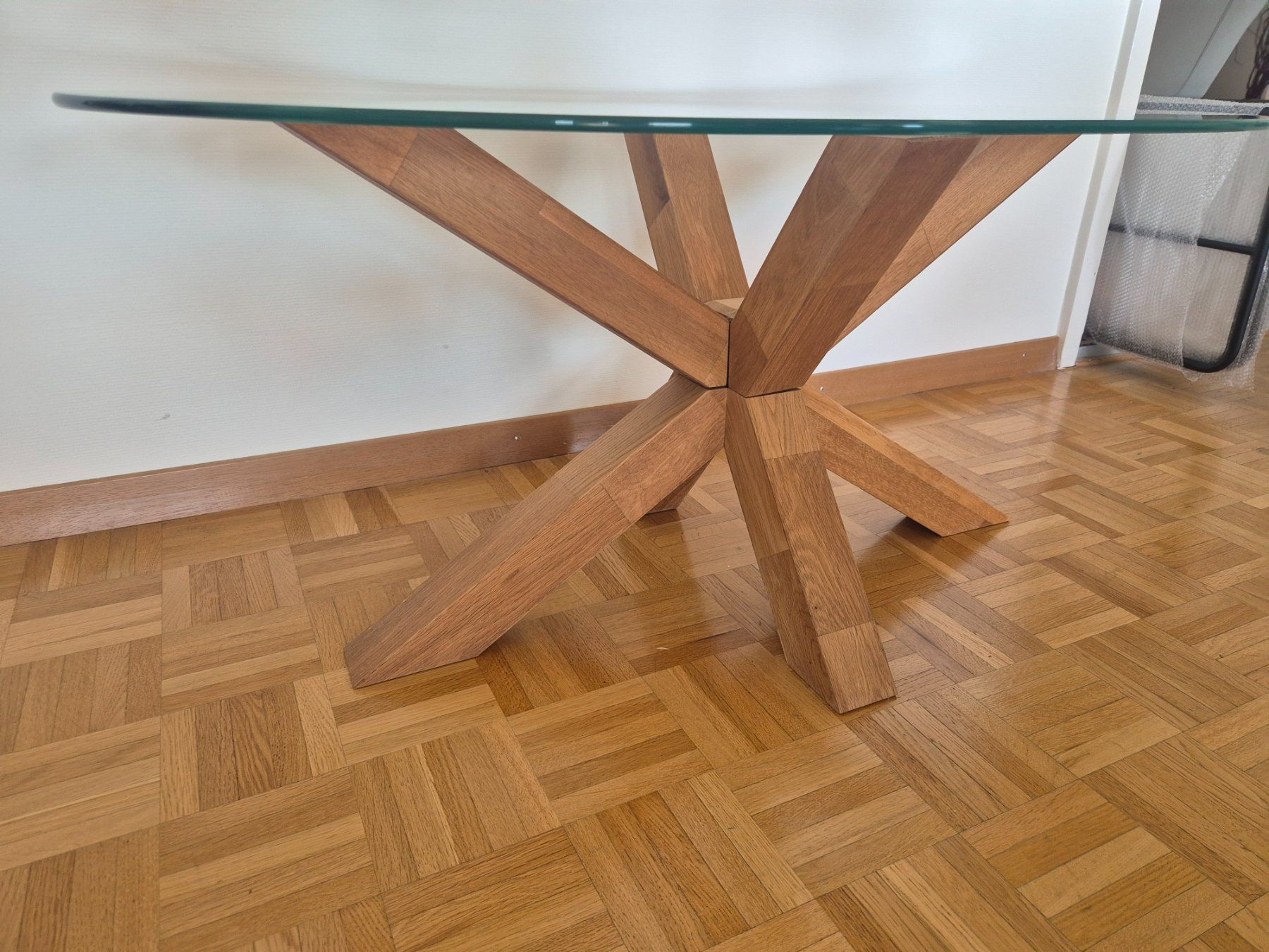 Tische: Couchtisch Glas Holz oval – Gebraucht aus Rüschlikon von rim_5hhp 2