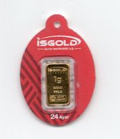 (1208) Goldbarren 1 g, ISGOLD