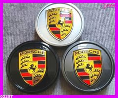 Porsche Taycan Radnabenkappen-Set in Silber/Schwarz/ 76*59CM