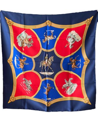 Magnifique Hermès Carré Foulard Scarf en soie 88cm